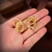 Givenchy Inspired Gold Tone Interlocking Circle Drop Earrings For Sophisticated Minimalist Style #999916160
