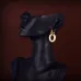 Givenchy Inspired Gold Tone Interlocking Circle Drop Earrings For Sophisticated Minimalist Style #999916160