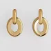 Givenchy Inspired Gold Tone Interlocking Circle Drop Earrings For Sophisticated Minimalist Style #999916160