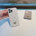 Elegant White Gucci Phone Case With Iconic GG Pattern And Metal Logo For Sophisticated Tech Style #A24451