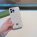 Elegant White Gucci Phone Case With Iconic GG Pattern And Metal Logo For Sophisticated Tech Style #A24451