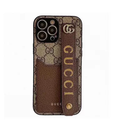 Stylish Gucci - Patterned Phone Case With Wrist Strap And Card Slot For Fashionable Protection #A33060
