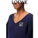 Loewe Inspired Pearl Embellished Gold Tone Logo Brooch For Sophisticated Style Enhancement #999916163