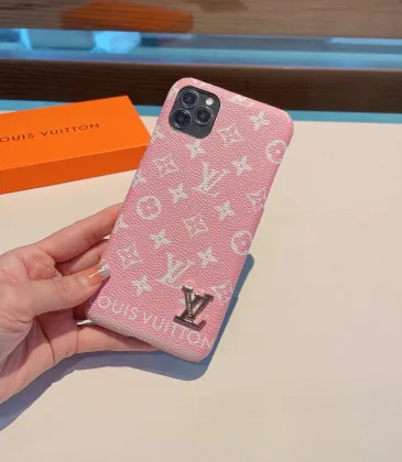 Chic Pink Louis Vuitton Phone Case With Monogram And Metal Logo For Stylish Tech Accessorizing #A24454