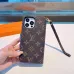 Elegant LV Monogram Flip Phone Cases With Strap For Stylish Phone Protection And Functionality #A33065