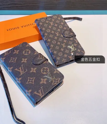 Elegant LV Monogram Flip Phone Cases With Strap For Stylish Phone Protection And Functionality #A33065
