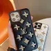 Luxury LV Emblem Decorated Leather Phone Case For Stylish Phone Protection #A33068