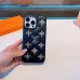 Luxury LV Emblem Decorated Leather Phone Case For Stylish Phone Protection #A33068