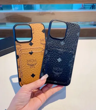 MCM Visetos Print iPhone Cases With Card Slots And Logo Detailing #A33070
