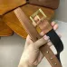 YSL Brown Suede Belt With Gold - Toned Buckle And Logo Charm For Chic Styling 3.0CM #99905603