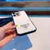 Elegant White Prada Phone Case With Signature Logo For Sophisticated Tech Accessorizing #A24460