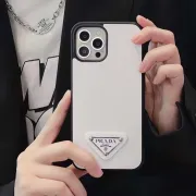 Elegant White Prada Phone Case With Signature Logo For Sophisticated Tech Accessorizing #A24460