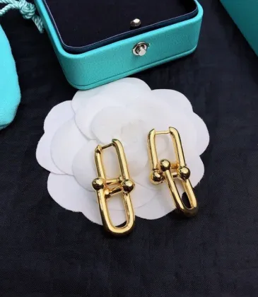 Elegant Tiffany Inspired Gold Tone Link Design Hoop Earrings For Timeless Luxury Looks #999916167