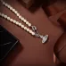 Vivienne Westwood Inspired Pearl Chain Necklace With Crystal Safety Pin Orb Pendant For Timeless Edge #999916155