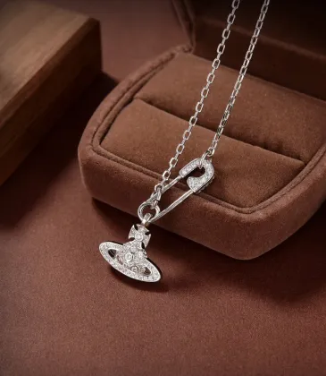 Vivienne Westwood Inspired Crystal Safety Pin Orb Pendant Necklace For Edgy Fashion #999916156