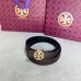 Tory Burch Black Textured Leather Belt With Gold Logo Buckle For Timeless Style Enhancement 2.5CM #99905618