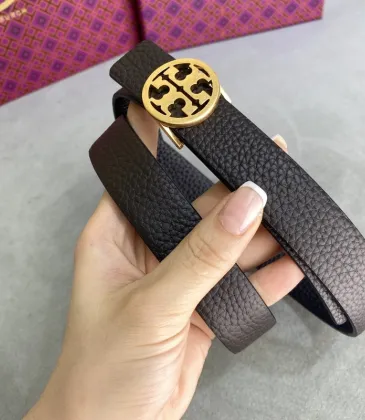 Tory Burch Black Textured Leather Belt With Gold Logo Buckle For Timeless Style Enhancement 2.5CM #99905618