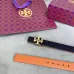 Tory Burch Orange Leather Belt With Gold Logo Buckle For Fashionable Waist Styling 2.5CM #99905622