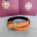 Tory Burch Orange Leather Belt With Gold Logo Buckle For Fashionable Waist Styling 2.5CM #99905622