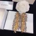 Yves Saint Laurent Inspired Gold Silver Leaf Tassel Earrings For Glamorous Fashion Looks#999916165