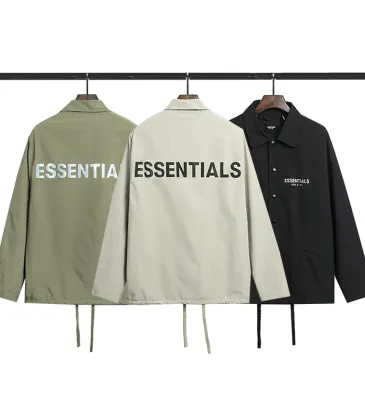 Fear of God Essentials Coaches Jackets in Olive Beige Black for Trendy Streetwear Looks #99905317