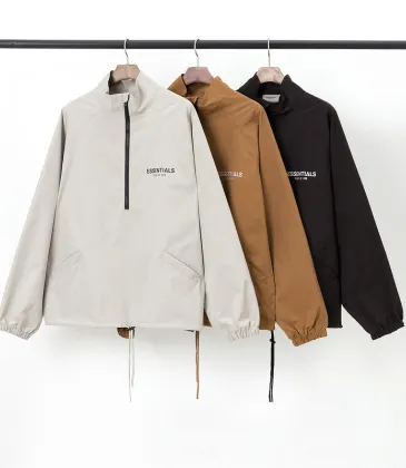 Fear of God Essentials Half - Zip Jackets in Beige Brown Black for Trendy Casual Wear #999901545