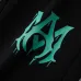 AMIRI Black Sweatpants With Unique Teal Logo For Edgy Streetwear Aesthetic #999928474