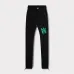 AMIRI Black Sweatpants With Unique Teal Logo For Edgy Streetwear Aesthetic #999928474