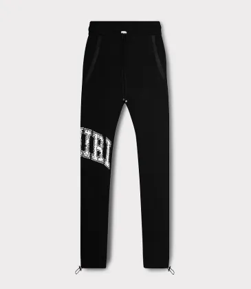 AMIRI Black Sweatpants With Distressed Logo Design For Urban Fashion Lovers #999928475