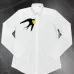 Alexander McQueen White Shirt With Iconic Black Swallow Graphic For High - Fashion Styling #A23457