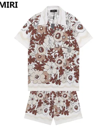 AMIRI Floral Print Shirt And Shorts Set For Chic Summer Wardrobe Enhancements #999928236
