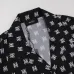 AMIRI Black Monogram Print Shirt And Shorts Set For Elevated Casual Summer Looks #999928238