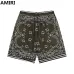 AMIRI Olive Bandana Print Shirt And Shorts Set For Stylish Summer Outfits #999928240