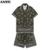 AMIRI Olive Bandana Print Shirt And Shorts Set For Stylish Summer Outfits #999928240