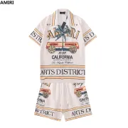 AMIRI California Arts District Printed Shirt and Shorts Set for Summer Fashion #999928243