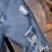 Balmain Style Light Blue Distressed Ripped Skinny Jeans for Fashion - Forward Looks #99904321