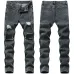 Balmain Inspired Distressed Black Denim Jeans for Edgy Fashion Statements #99904322