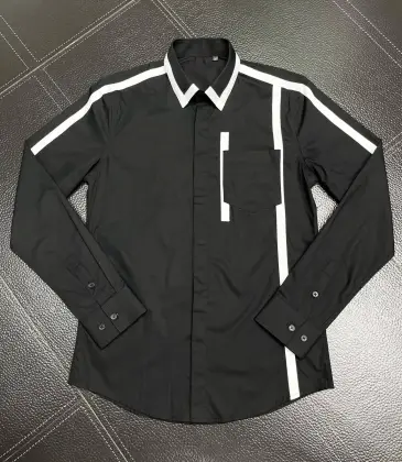 Balmain Black Dress Shirt With White Accents For Edgy Sophisticated Formal And Stylish Looks #A23527