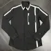 Balmain Black Dress Shirt With White Accents For Edgy Sophisticated Formal And Stylish Looks #A23527