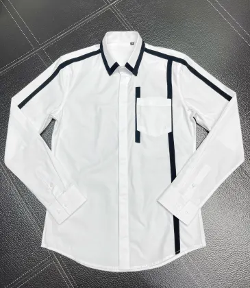Balmain White Dress Shirt With Black Trim For Sophisticated Formal And Smart - Casual Looks #A23528