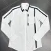 Balmain White Dress Shirt With Black Trim For Sophisticated Formal And Smart - Casual Looks #A23528