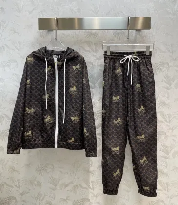 CELINE Monogram Pattern Hooded Jacket And Pants Set For Luxury Casual Style #999926333