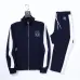 Loewe Navy Blue Tracksuit With White Stripes And Brand Logo For Stylish Athleisure Wear #A24247