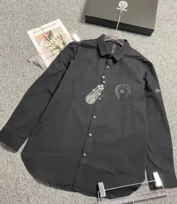 Chrome Hearts Inspired Black Shirt With Signature Emblems And Unique Pendant Design #999919236