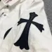 Chrome Hearts Shirts Elegant White Shirt With Distinctive Black Embroideries And Pendant Accent #999919237