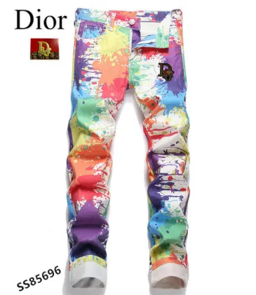 Dior Colorful Paint - Splattered Jeans for Fashion - Forward Trendsetters #999930719