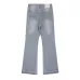 Gallery Dept Light Blue Flared Jeans With Contrast Side Panels And Frayed Hems For Trendy Looks #A32232