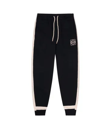 Stylish Loewe Black Track Pants With Contrast Stripes And Signature Logo For Modern Casual #A29079