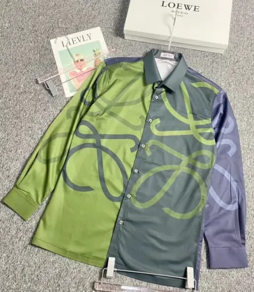 Loewe Color - Blocked Shirt With Signature Anagram Pattern For Bold Fashion Statements #999924563