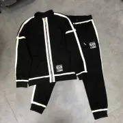 Loewe Black Tracksuit Set With White Stripes And Anagram Logo For Stylish Athleisure #99905487